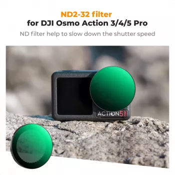 K&F Concept Nano-X Series Mainīgais ND Filtri ND2-ND32 DJI Osmo Action 3/4/5 Pro