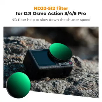 KF Concept Nano-X Mainīgais ND Filtri ND32-512 Pelēks DJI Osmo Action 3/4/5 Pro