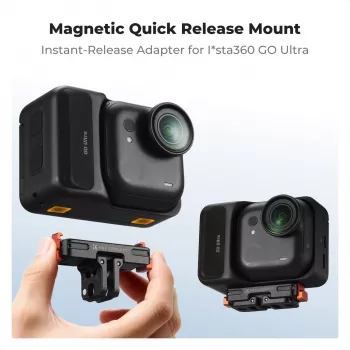 KF Magnētiskais ātrās atlaišanas stiprinājums GoPro un 1/4 collu skrūvei, Insta360 Go Ultra, melns