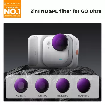 K&F Concept 4-Pack 2-in-1 ND/PL filtru komplekts ND8/PL ND16/PL ND32/PL ND64/PL Insta360 GO Ultra, SKU.1673