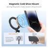 KF Magnetic MagSafe Phone Mount ar 1/4 collu vītni un Cold Shoe - Melns (KF31.196)