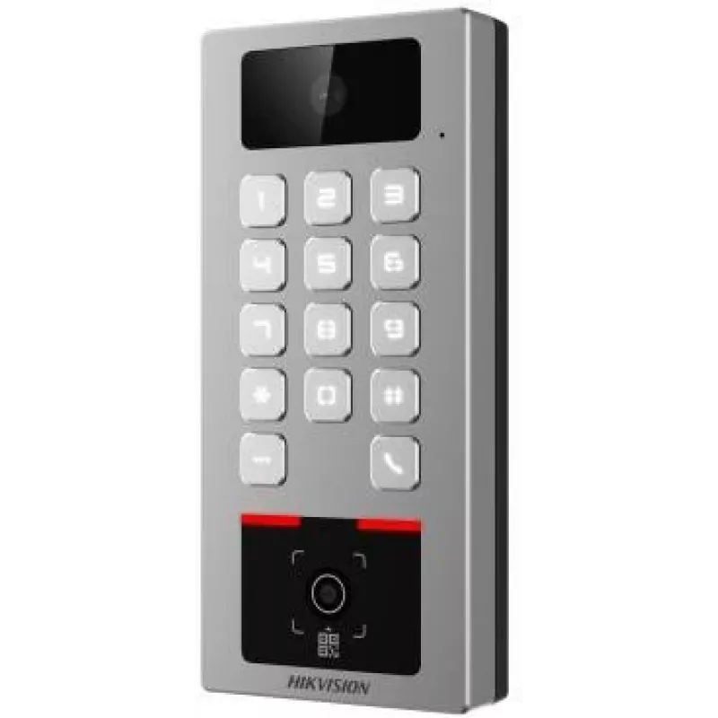 Hikvision DS-K1T502DBWX-CQR sejas atpazīšanas terminālis ar 7 collu skārienekrānu, 2 MP divu objektīvu kameru, pirkstu nospiedumu, Mifare karti, PIN, Wi-Fi, IP65, IK08