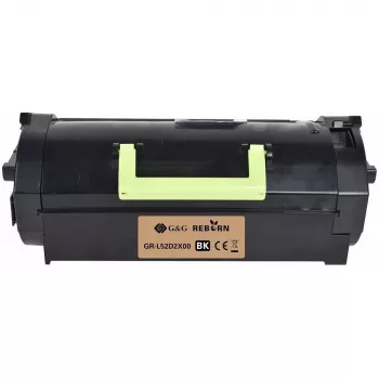 G&G Reborn Tonera kasetne, saderīga ar Lexmark 522X/52D2X00, melna, 45 000 lapu, pārstrādāta 21310