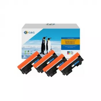 G&G Toner 4-Pack Saderīgs ar HP 117A Melns/Cijan/Magenta/Dzeltens (21450)