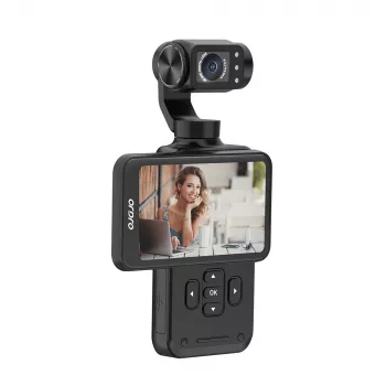 Ordro Pocket M5 5K Action Camera ar 3 asu gimbal, 12MP, Wi-Fi, melna