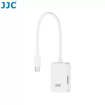 JJC PDB-UC USB-C Micro SD karšu lasītājs ar 2x USB-C portiem, Space Gray