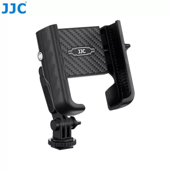 JJC PM-CS1 Adapter Mount ar 1/4 inch vītni telefonam, viedtālrunim, GoPro, standarta ISO karstajai kurpītei, melns