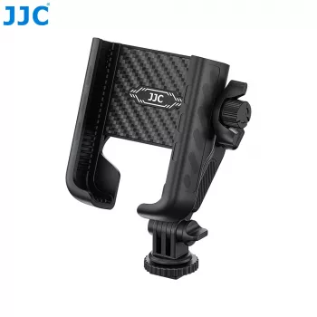 JJC PM-CS1 Adapter Mount ar 1/4 inch vītni telefonam, viedtālrunim, GoPro, standarta ISO karstajai kurpītei, melns