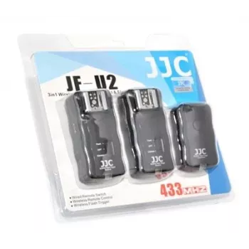 JJC JF-U2 Bezvadu zibspuldzes sprūda komplekts ar 2 uztvērējiem