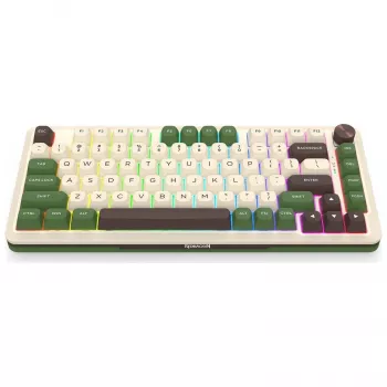 Redragon K681CGC-RGB-PRO Cyrus 65% Tri-Mode Mechanical Keyboard, Hot-Swappable, Red Switches, RGB, Black