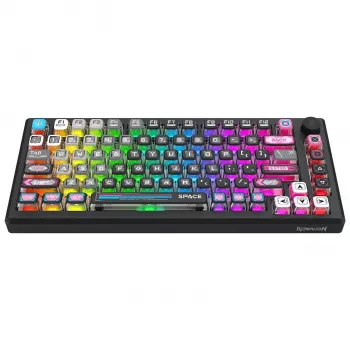 Redragon K732MC-RGB-PRO Uranus Pro 82 75% mehāniskā tastatūra, karsti nomaināma, RGB, USB-C, melna
