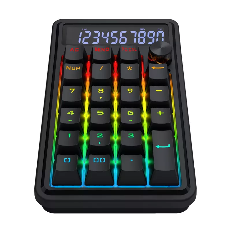 Redragon Cove K733-RGB-WL 60% Tri-Mode Mechanical Keyboard, Hot-Swappable, RGB, Black