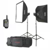 Godox M200-F Studio Flash Kit 2x200Ws ar Softboksiem un Statīviem