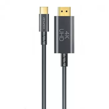 AWEI USB-C uz HDMI adaptera kabelis 4K 30Hz 2m Melns