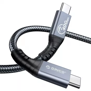 ORICO Thunderbolt 4 kabelis USB-C 40 Gbps 8K60Hz PD 100W 2m Melns