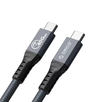 ORICO Thunderbolt 4 kabelis USB-C 40 Gbps 8K60Hz PD 100W 2m Melns