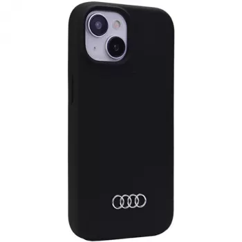 Audi Silicone Case for iPhone 15 Plus / 14 Plus 6.7 inch Black Hardcase AU-LSRIP15M-Q3/D1-BK