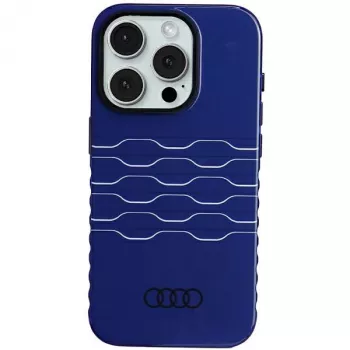 Audi IML MagSafe Case iPhone 15 Pro 6.1 inch Navy Blue Hardcase