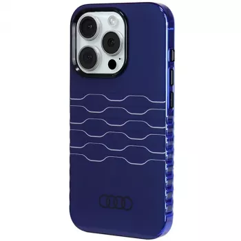 Audi IML MagSafe Case iPhone 15 Pro 6.1 inch Navy Blue Hardcase