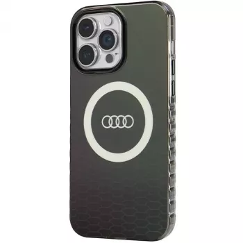 Audi IML Big Logo MagSafe Macīgs iPhone 14 Pro Max 6.7 inch Melns Cietais Macīgs
