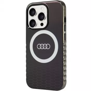 Audi IML Big Logo MagSafe Case for iPhone 15 Pro 6.1 inch Black Hard Case