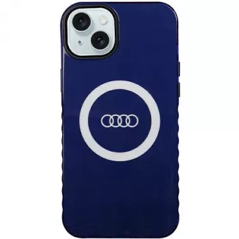 Audi IML Big Logo MagSafe Case iPhone 15 Plus / 14 Plus 6.7, Navy Blue Hardcase