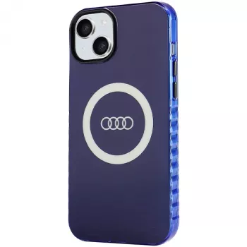 Audi IML Big Logo MagSafe Case iPhone 15 Plus / 14 Plus 6.7, Navy Blue Hardcase
