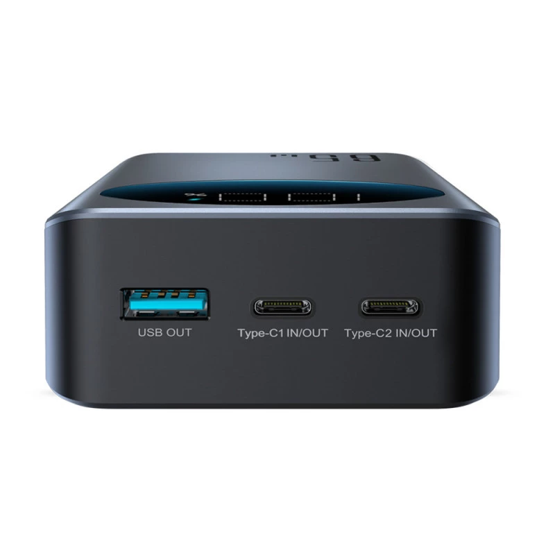 Joyroom JR-PBF05 Pro Power Bank 30000mAh 65W ar digitālo displeju 2x USB-C 1x USB-A - Melns