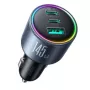 Joyroom JR-CCN07 145W 2xUSB-C USB-A + USB-C 100W kabelis - tumši pelēks