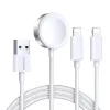Joyroom S-IW007 3-in-1 magnētiskais uzlādes kabelis USB-A uz Lightning/USB-C/Micro USB 1,2m Balts
