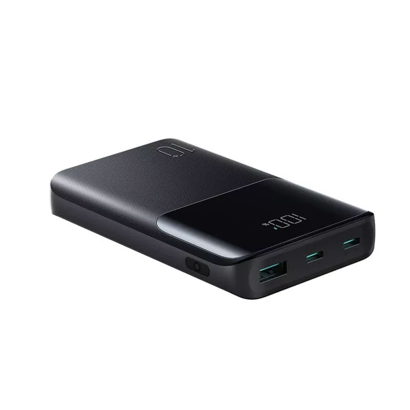 Joyroom JR-QP191 Star Series Mini 10000 mAh 22.5W Power Bank ar digitālo displeju, melns