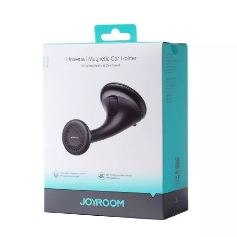 Joyroom JR-ZS356 Universāls magnētisks automašīnas telefona turētājs panelim/vējstiklam - Melns
