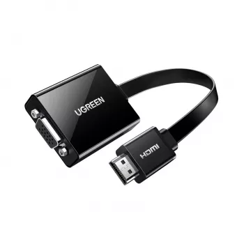 UGREEN HDMI uz VGA adapteris MM103, 25cm, Melns