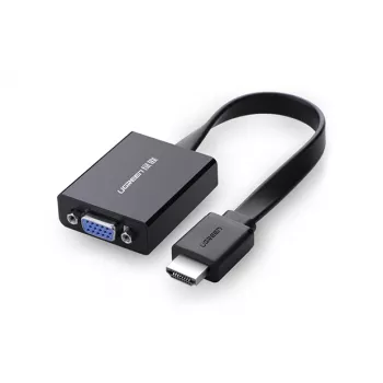 UGREEN HDMI uz VGA adapteris MM103, 25cm, Melns