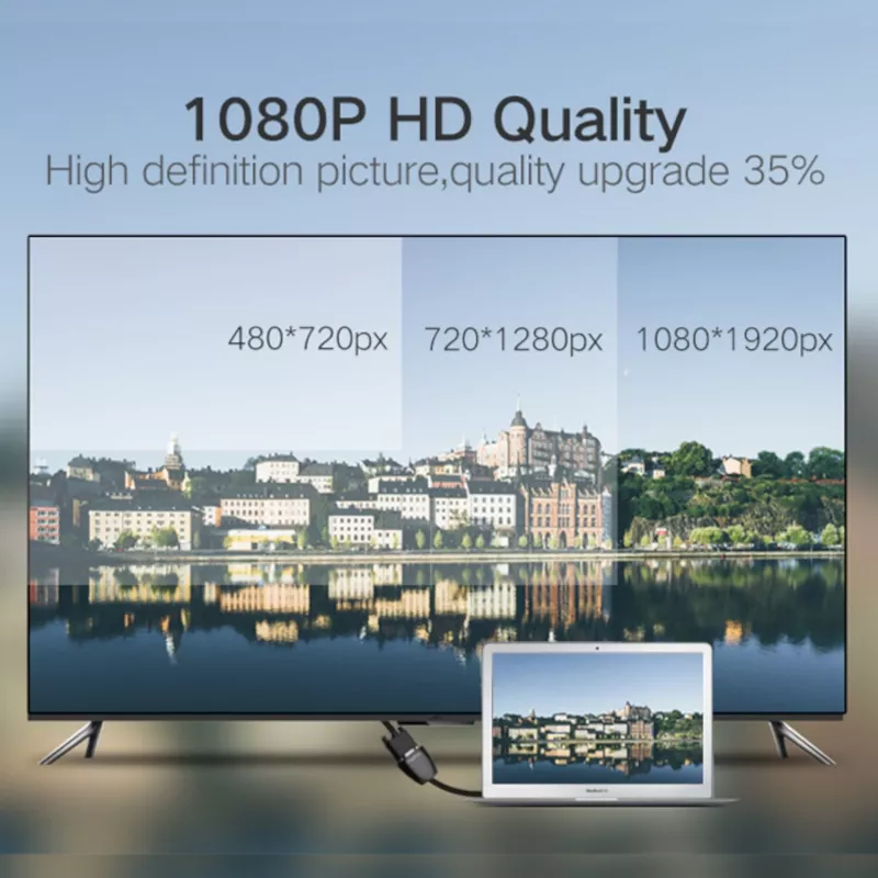 UGREEN HDMI uz VGA pārveidotājs MM105, bez audio, melns