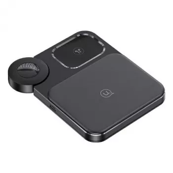 USAMS 3-in-1 Wireless Charging Stand 15W Black CD190WXC01 (US-CD190)