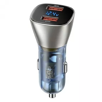 USAMS C29 45W 2xUSB-A Fast Charge Car Charger Light Gold CC154CC01 (US-CC154)
