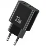 USAMS Charger T65 33W 1xUSB-C 1xUSB-A Fast Charging