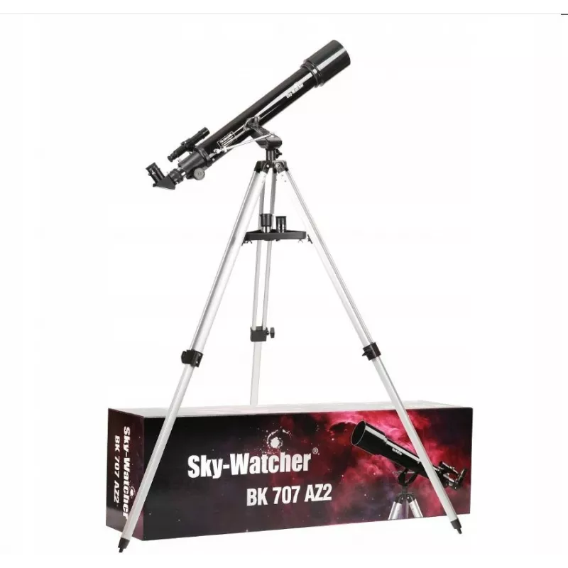 Sky-Watcher Mercury 70/700 AZ2 Refraktora teleskops 140x Melns