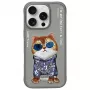 Nimmy aizsargmaciņš Apple iPhone 16 Pro Max 6.9 inch Pelēks Glāzes Cool Cat grafika