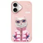 Nimmy Cool&Cute 2.0 Cat aizmugurējais vāciņš Apple iPhone 16 6.1 inch rozā