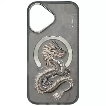 Nimmy Dragon MagSafe Case for iPhone 16 - Grey