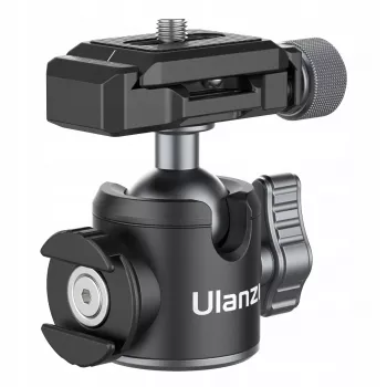 Ulanzi U-80L 3D lodveida galva ar Arca-Swiss ātrās atlaišanas plāksni, 20 kg slodze, 360° panorāmas rotācija, melna