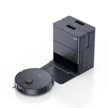 JONR X1 Max Robot Putekļsūcējs un Slotas Ar Automātisko Iztukšošanas Staciju, 4000 Pa Sūkšana, LDS LiDAR Navigācija, 5200 mAh Akumulators, 250 min Darbības Laiks, HEPA Filtrs, Wi-Fi, Darbojas ar Alexa/Google Assistant