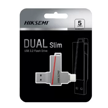 HIKSEMI CLE USB 64 GB E307C U3 Dual USB 3.2 and USB Type-C Grey