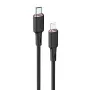 ACEFAST MFI USB-C to Lightning kabelis 1,2m, 30W, 3A, melns (C2-01)