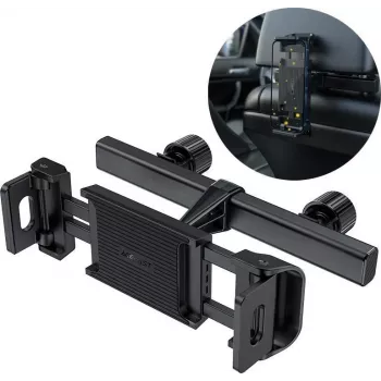 ACEFAST Automašīnas galvas balsta stiprinājums telefonam un planšetdatoram (135-230 mm platums) Melns (D8 Black)