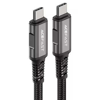 ACEFAST C1-09 USB-C uz USB-C USB4 PD3.1 5A 1m Kabelis - Pelēks/Melns