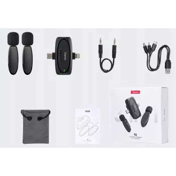 Ulanzi V6 bezvadu audio pārraides komplekts - USB-C + Lightning
