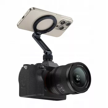 ULANZI MA07 Magnetic Phone Mount with Cold Shoe and 1/4 inch Thread, MagSafe Compatible, Black